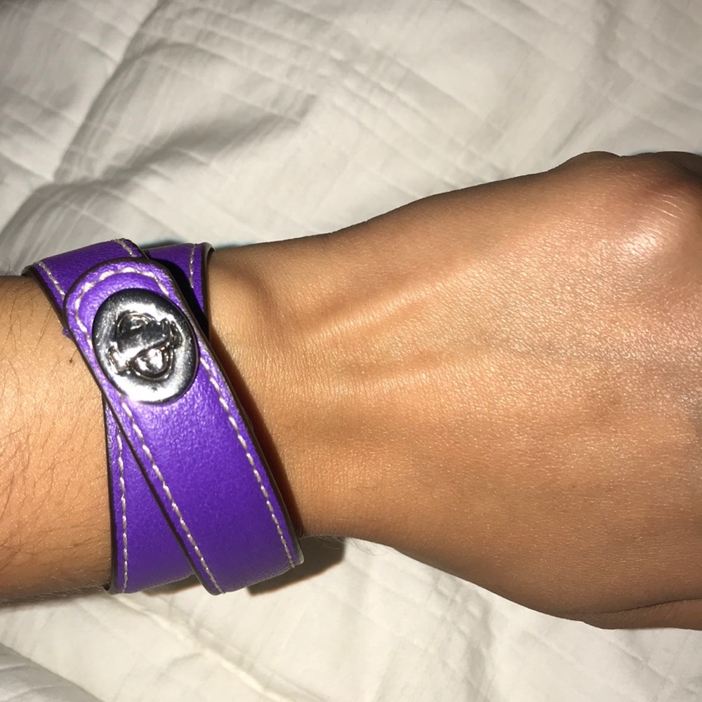 Coach leather wrap bracelet